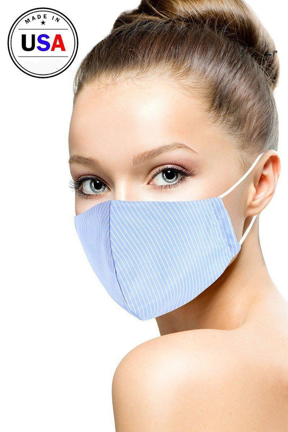 Cotton Stripe 3d Reusable Face Mask